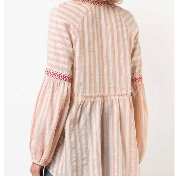 NWOT Lemlem Nefasi Striped Cotton Blend Blouse - Picture 5 of 14